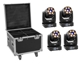 Eurolite Set 4x LED TMH-H90 + Case mit Rollen