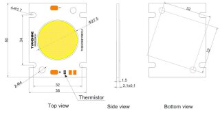 LED COB 250W 3200K LED PFE-200 3000K Profile Spot (TX-3850S200C28F12-03H95)