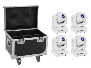 Eurolite Set 4x LED TMH-S60 Moving-Head-Spot ws + Case