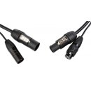 Hilec PCT1-Combi-XLR3-3M, IP65 Outdoor Kombikabel, 3 Meter