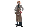 Halloween Figure Zombie with chainsaw, animated, 170cm