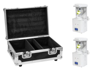 Eurolite Set 2x LED TSL-350 Scan COB weiß + Case