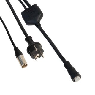 Contest VC-Adapt, Adapterkabel, 1x Schukostecker + XLR IN auf 1x Hybrid OUT, IP67