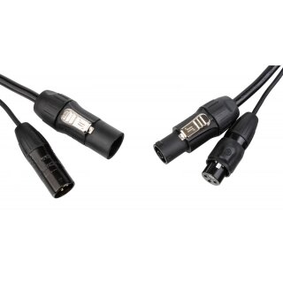 Hilec PCT1-Combi-XLR3-5M, IP65 Outdoor Kombikabel, 5 Meter