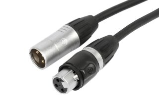 Iridium Kabel DMX 3pol male/ female 1m IP65 Seetronic