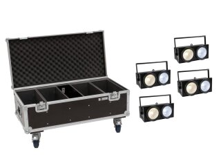 Eurolite 4x Audience Blinder 2x100W LED COB CW/WW + Case