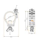 Global Truss Selflock Hook Mini Outdoor 48-51/30/100kg, alufarben