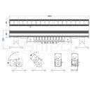 Briteq BTI-Beambar18, 18x 25 Watt RGBL-LED, DMX/ArtNet/sACN, 6 Grad Abstrahlwinkel, IP65