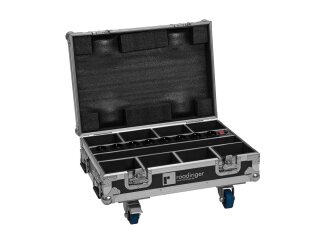 Roadinger Flightcase 8x AKKU Mini IP UP-4 QCL Spot MK2 with charging function