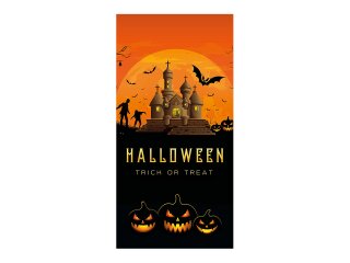 Halloween Banner, Haunted House, 90x180cm