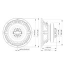 Lavoce CSF102.50K 10" Coaxial Ferrite Magnet, Steel Basket Driver