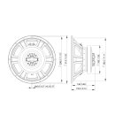 Lavoce CSF122.50K 10" Coaxial Ferrite Magnet, Steel Basket Driver