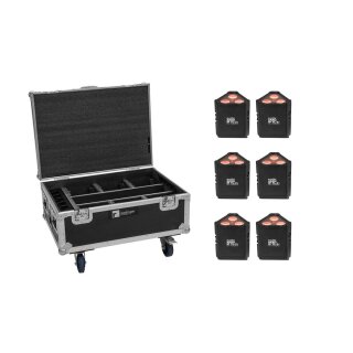 Eurolite Set 6x AKKU IP TL-3 QCL + Case mit Rollen und Ladefunktion