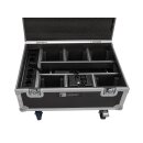 Roadinger Flightcase 6x AKKU IP TL-3 QCL Trusslight CRMX mit Ladefunktion und Rollen