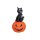 Halloween Aufblasbare Figur Katze mit Kürbis, 183cm