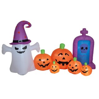 Halloween Inflatable Figure Ghost with Pumpkin, 244cm