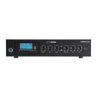 Audiophony COMBO60Evo, 100 Volt Endstufe/Mischpult, 60 Watt, USB, FM-Tuner, BT, DAB+