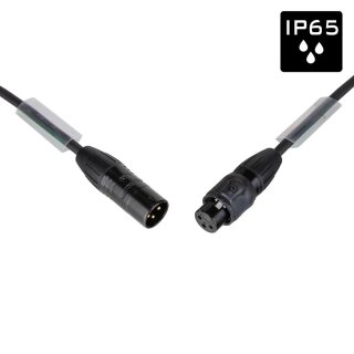 Hilec DMX-3PMF-1M5, 3pol DMX-Kabel, IP65, 2x Schrumpfschlauch, 110 Ohm AES/EBU, 1,5 Meter