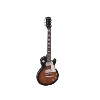 Dimavery LP-700 E-Guitar, flamed brown