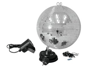 Eurolite Spiegelkugelset 30 cm + Motor, Kette & LED 6000K-Pinspot