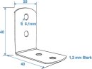 Roadinger Small Corner Brace 25x40mm